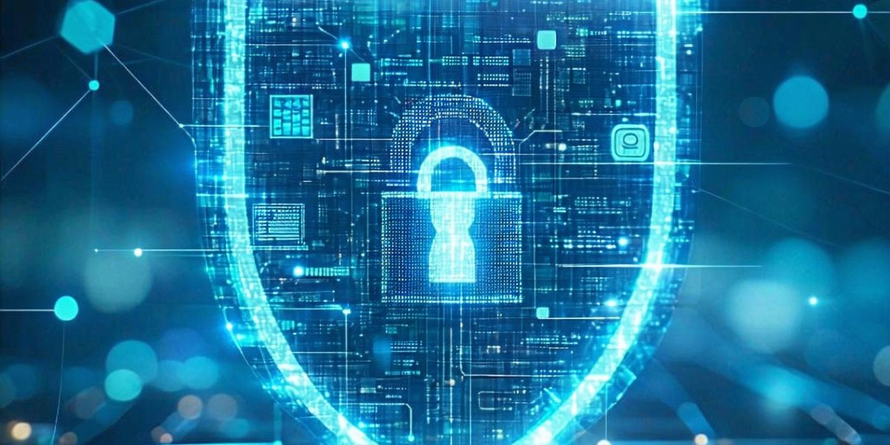 Abstrakcyjna wizualizacja ochrony danych i prywatności cyfrowej